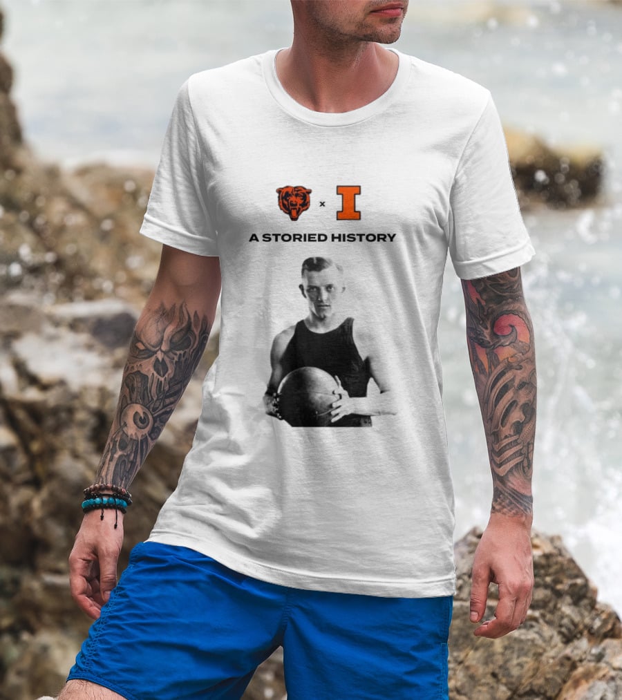 Chicago Bears Illinois Fighting Illini George Halas Storied History T-Shirt