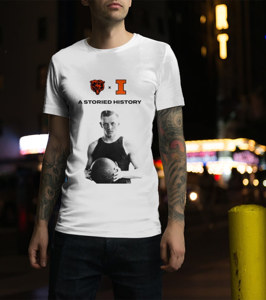 Chicago Bears Illinois Fighting Illini George Halas Storied History T-Shirt