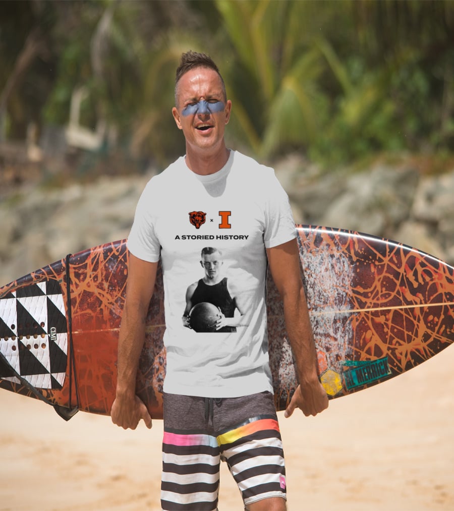 Chicago Bears Illinois Fighting Illini George Halas Storied History T-Shirt