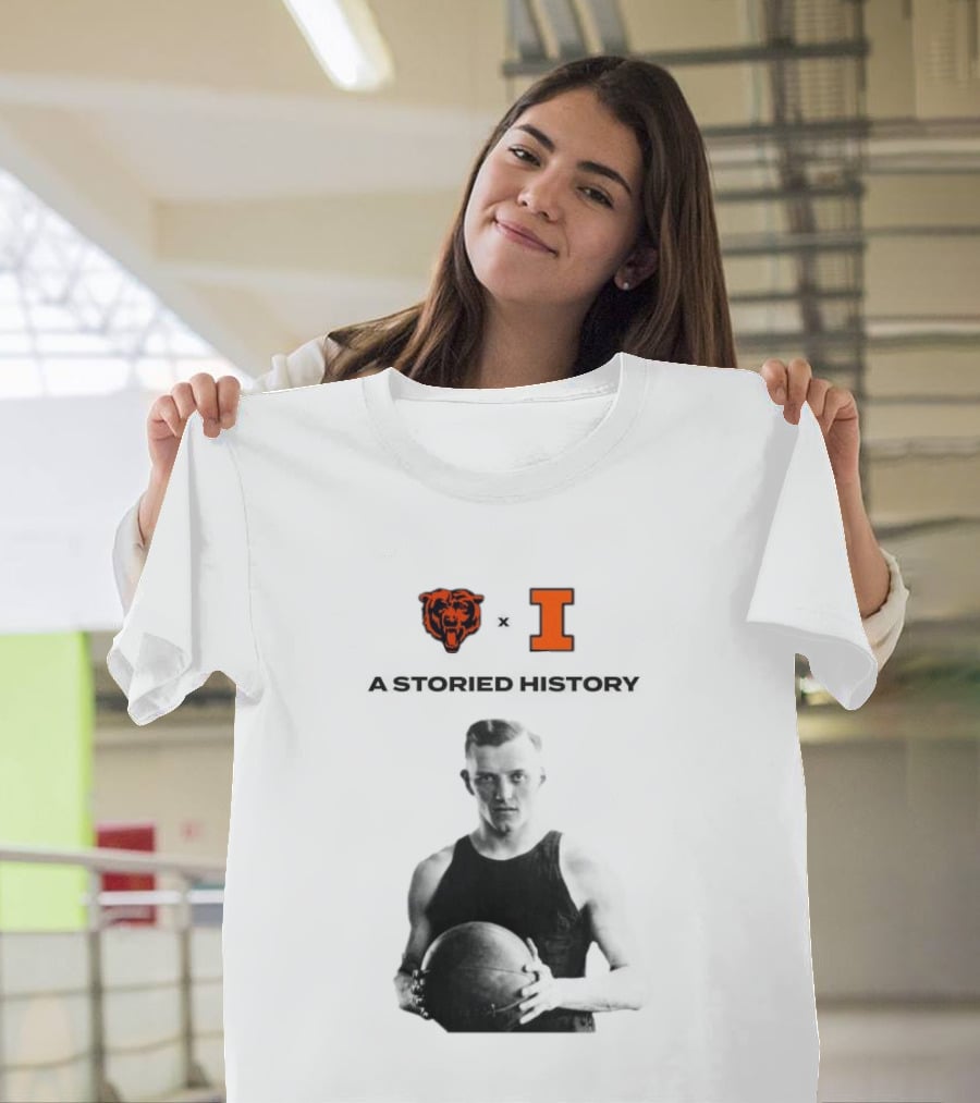 Chicago Bears Illinois Fighting Illini George Halas Storied History T-Shirt