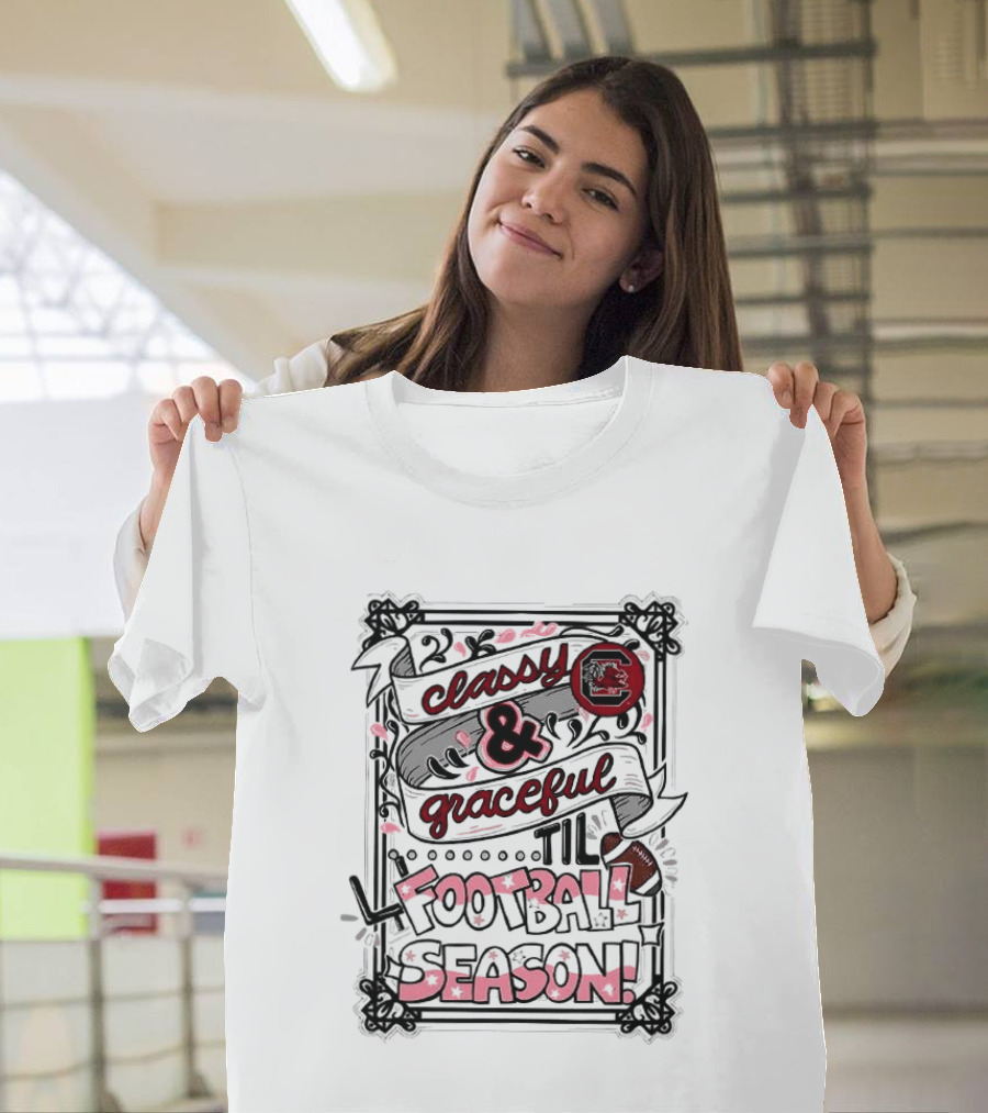 South Carolina Gamecocks Classy Graceful Garnet Football Season T-Shirt