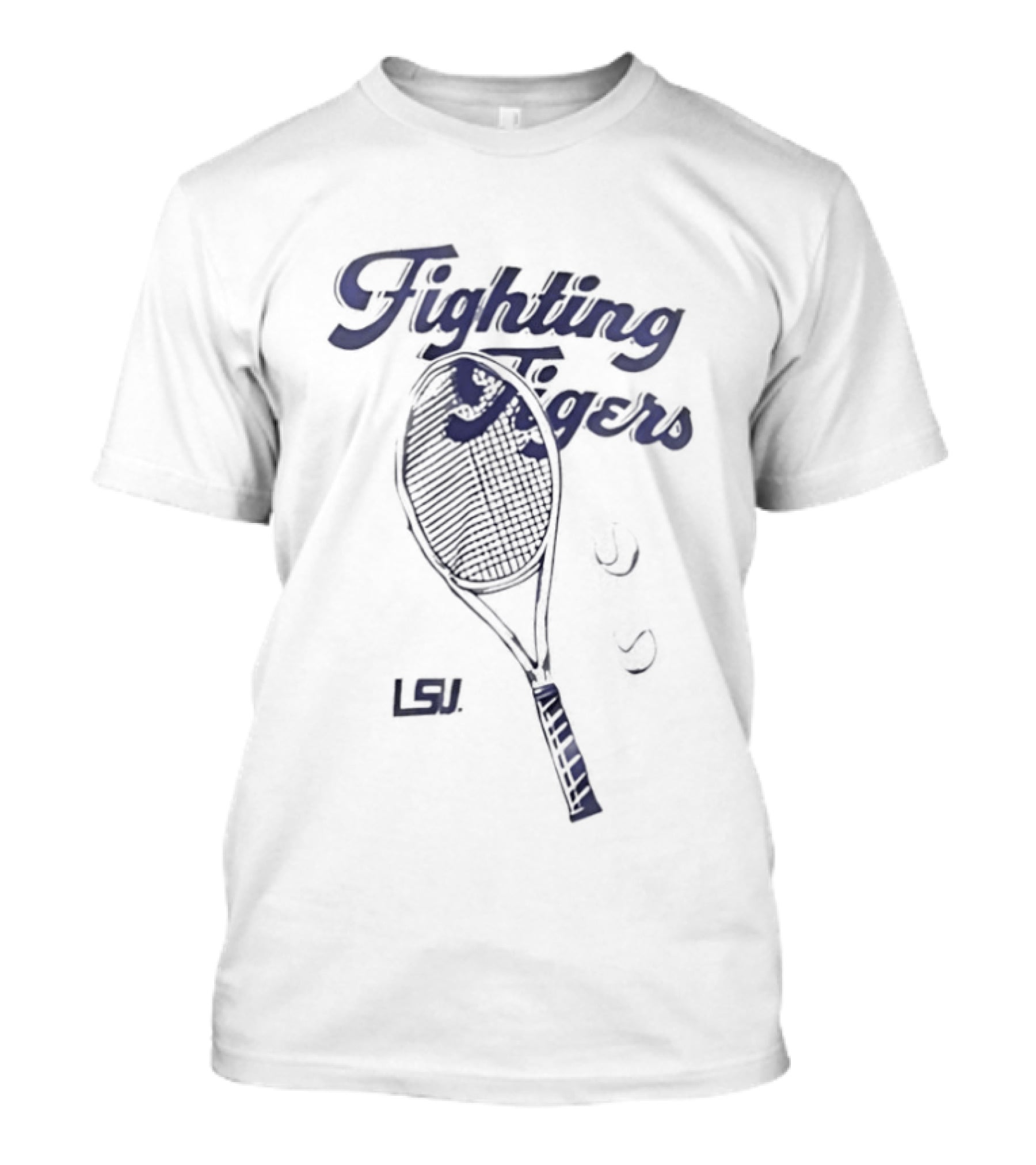LSU Fighting Tigers Tennis Racket Team Spirit T-Shirt