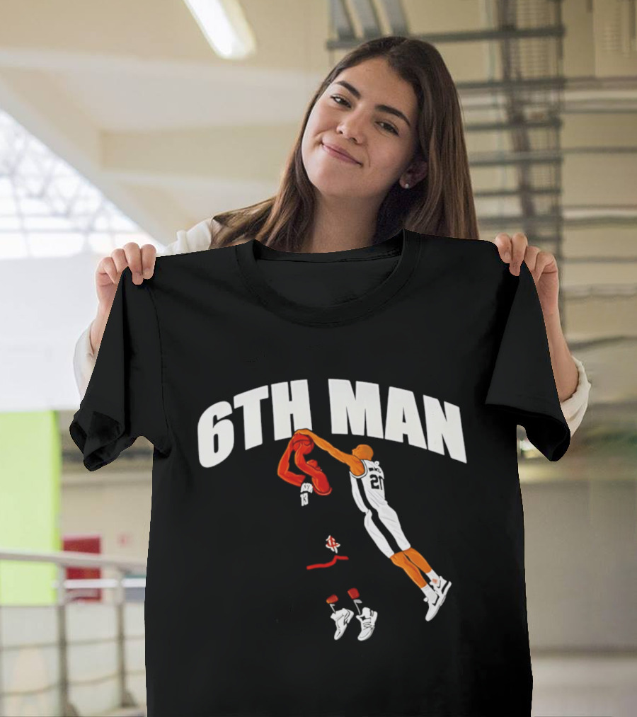 6th Man Harden Ginobili Basketball Dunk T-Shirt