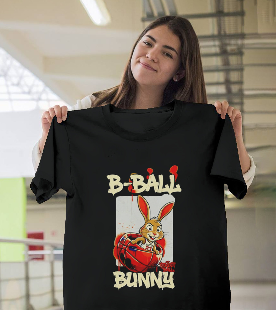 B Ball Bunny 23 Blood Streets Basketball T-Shirt