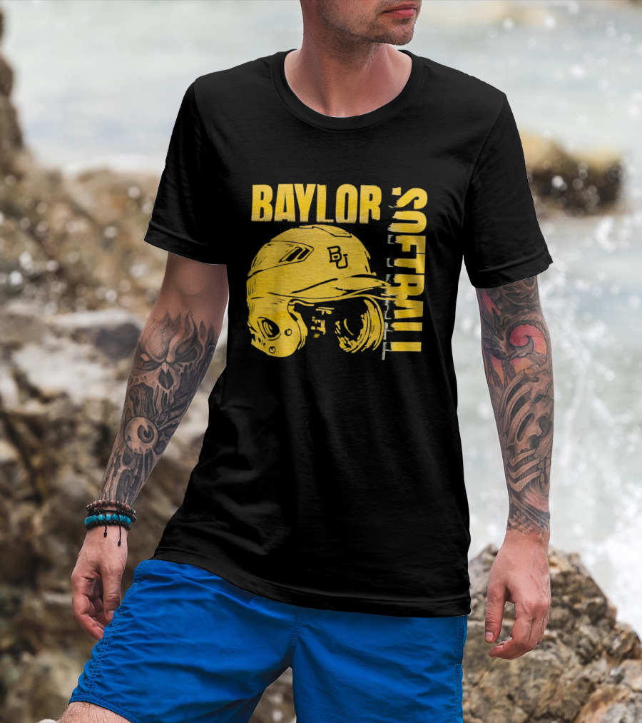Baylor Softball BU Helmet T-Shirt