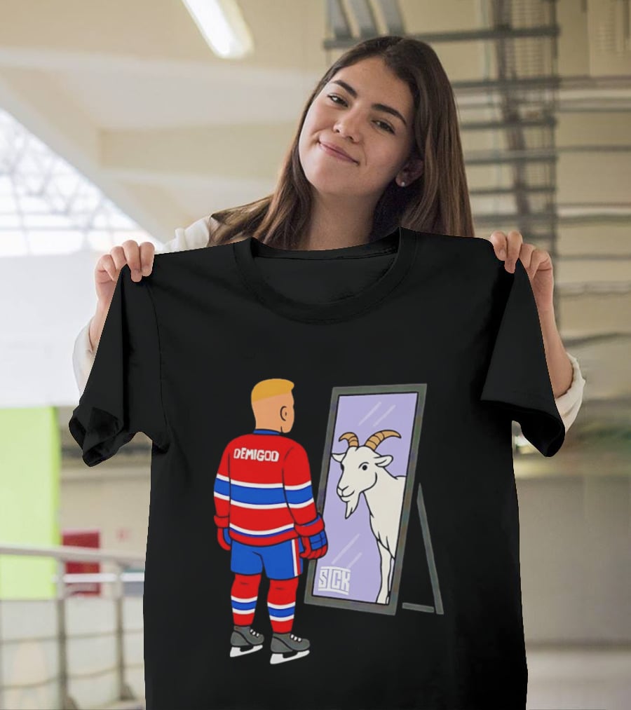 Ivan Demidov Montreal Canadiens Demigod Goat Mirror Reflection T-Shirt