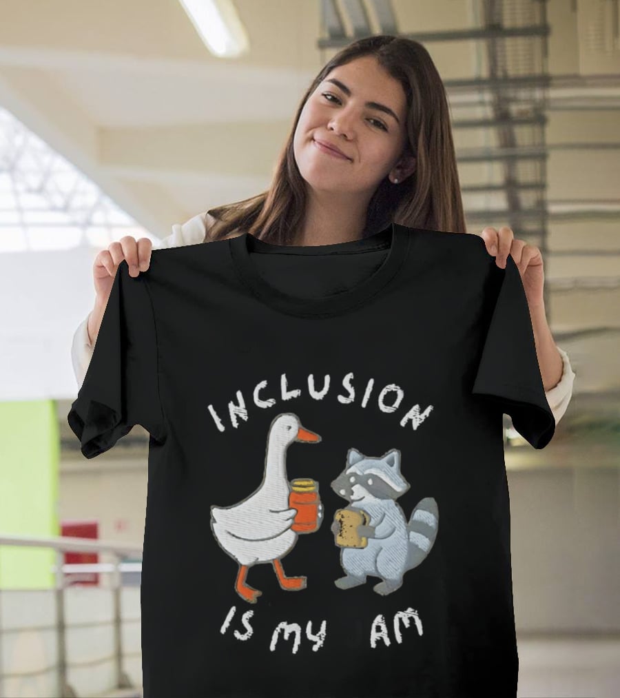Raccoon Goose Inclusion Is My Jam Sandwich T-Shirt