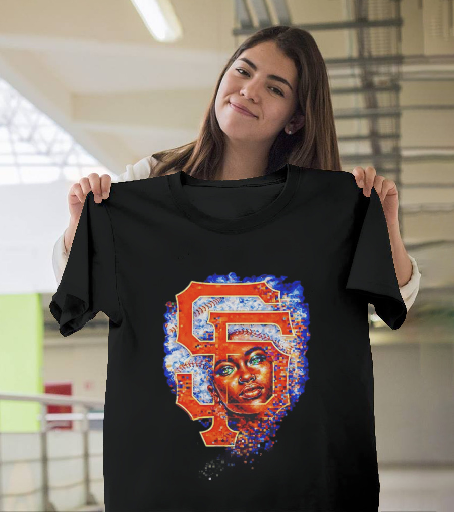 San Francisco Giants Black Heritage Night 2026 Baseball SF Logo Afro T-Shirt