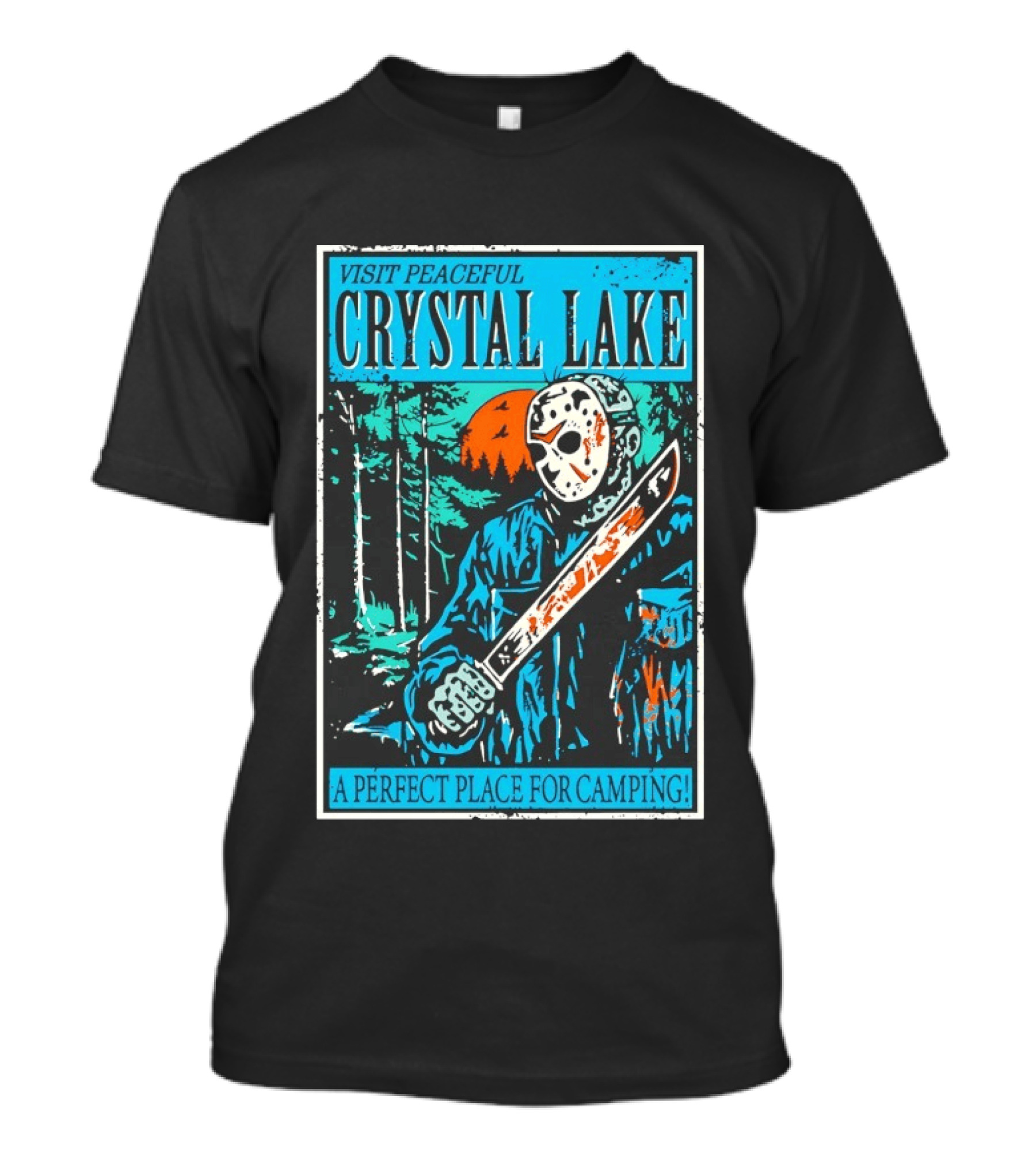 Visit Peaceful Crystal Lake A Perfect Place For Camping Horror T-Shirt