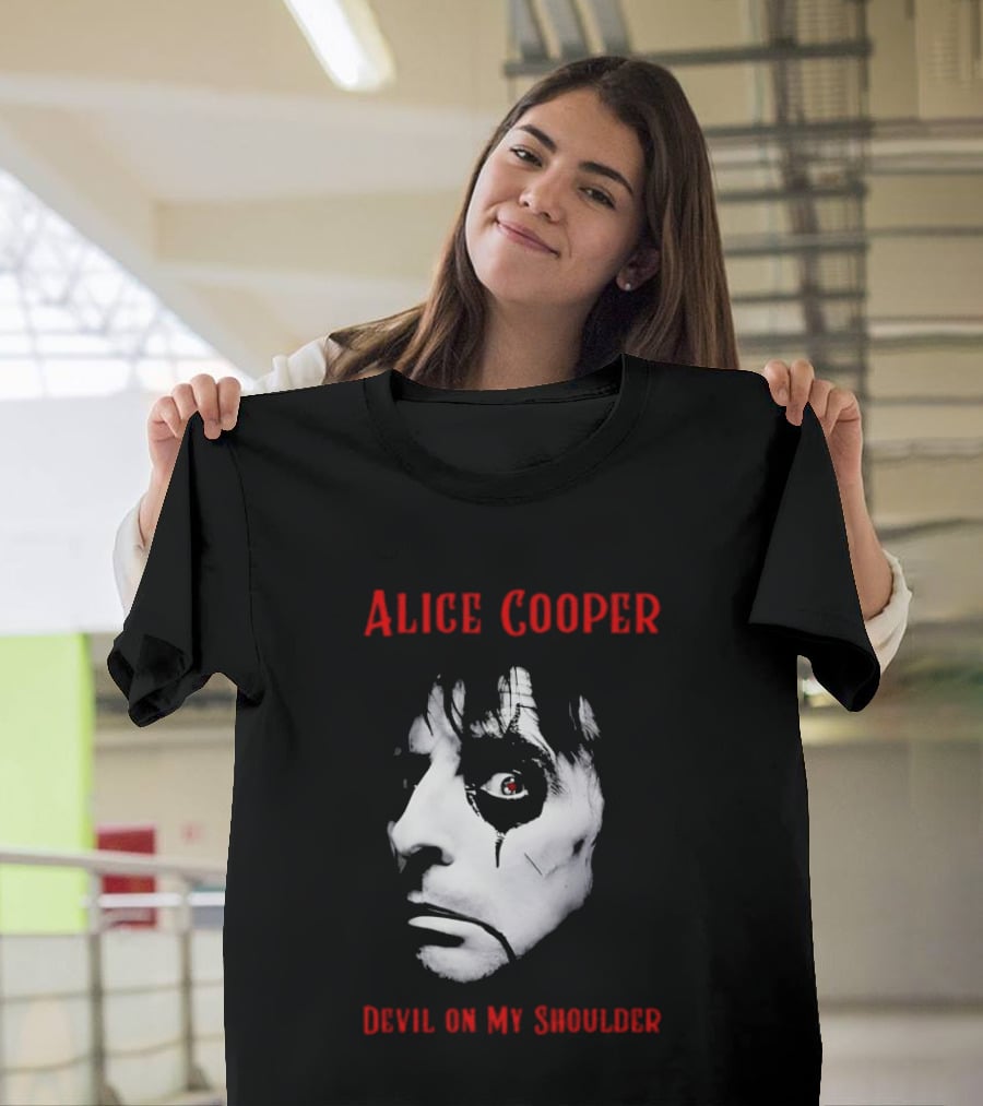 Alice Cooper Devil On My Shoulder Halloween Horror Music T-Shirt