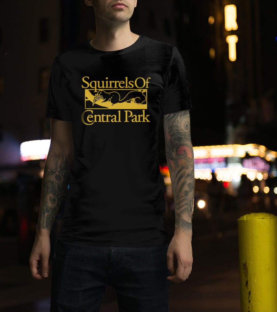Squirrels Of Central Park Eating Pizza T-Shirt