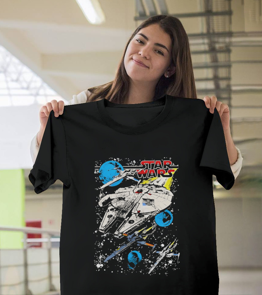 Star Wars Millennium Falcon Vintage Space Battle T-Shirt