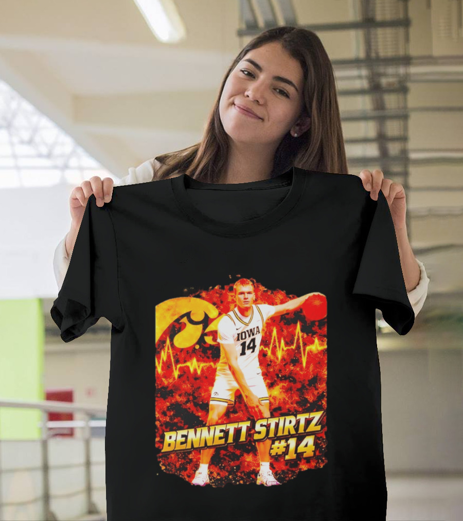 Bennett Stirtz #14 Iowa Basketball Hawkeye Energy Dynamic Performance T-Shirt