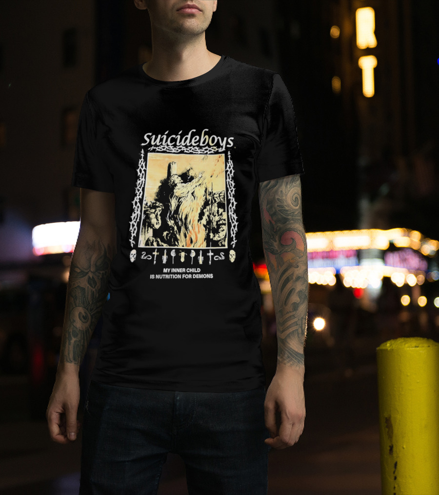 Suicideboys My Inner Child Is Nutrition For Demons Tarot Skeletons T-Shirt