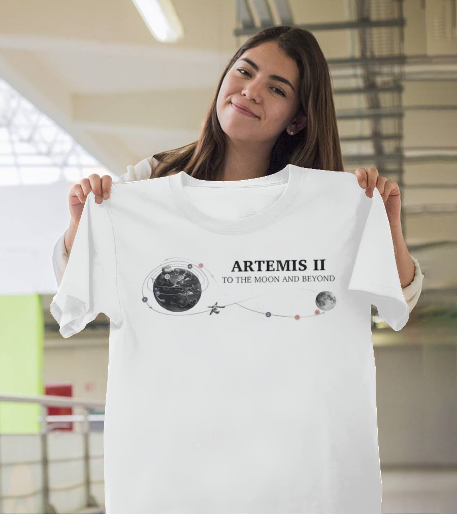 Artemis II Mission To The Moon And Beyond Solar System T-Shirt