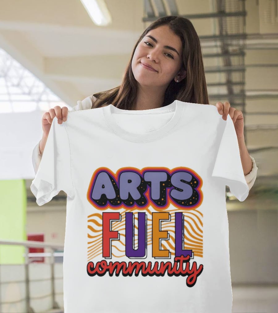 Arts Fuel Community Artswave Bold Colorful T-Shirt