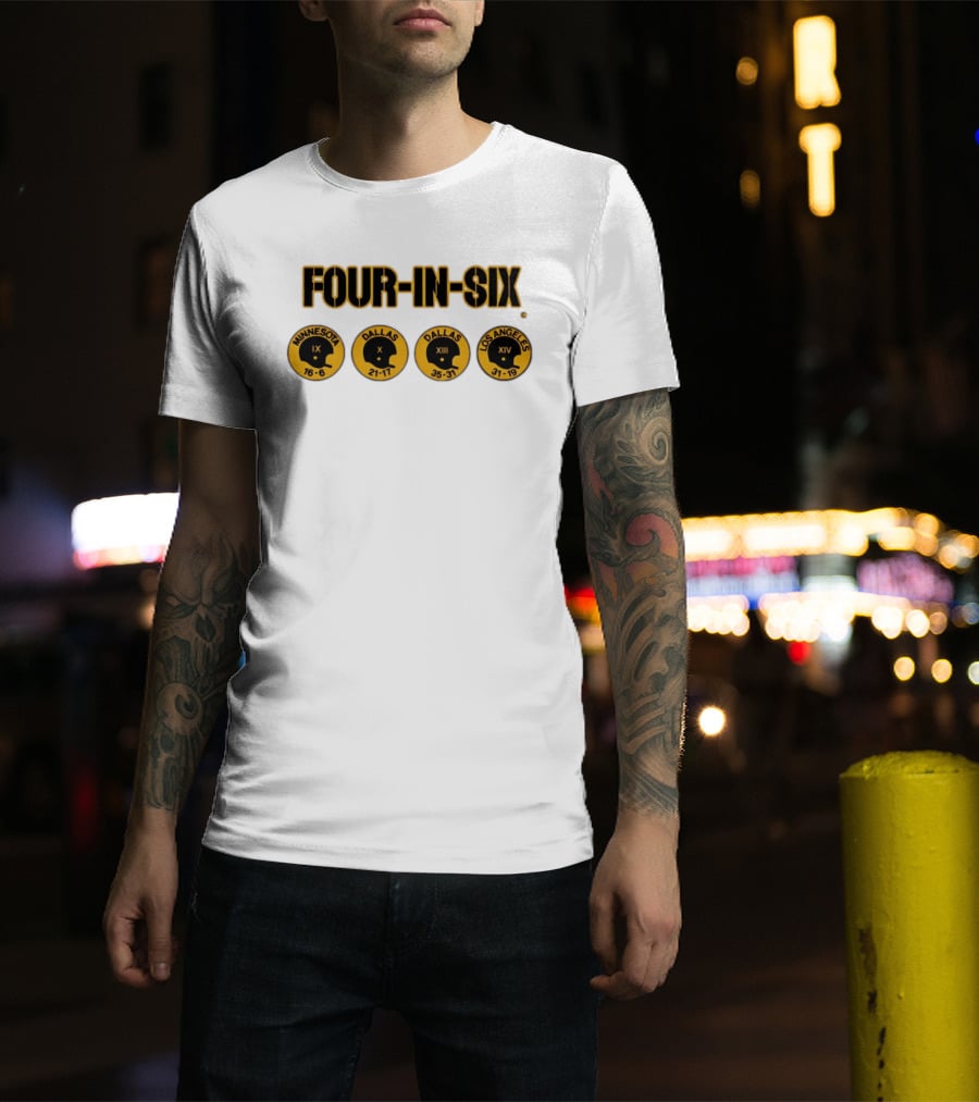 Four In Six Minnesota Dallas X XIII Los Angeles XIV IX 16 6 21 17 35 31 31 19 T-Shirt