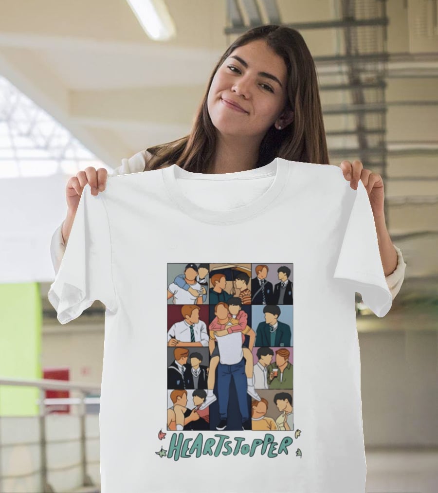 Heartstopper Nick And Charlie Comic Art Eras Tour T-Shirt