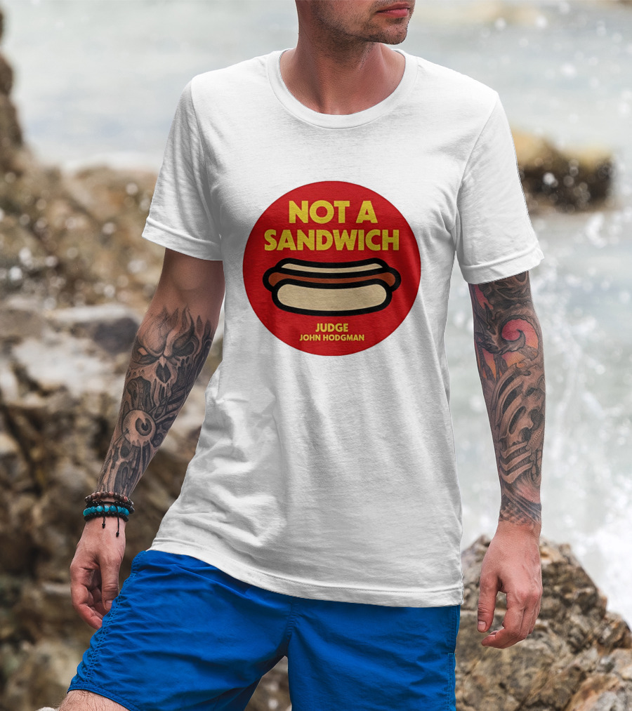 Not A Sandwich Judge John Hodgman Hot Dog Debate Red T-Shirt