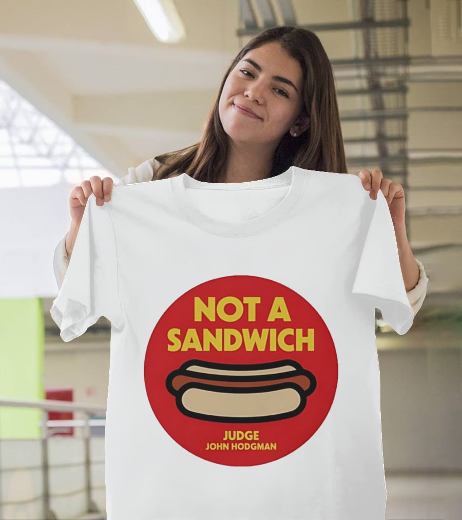 Not A Sandwich Judge John Hodgman Hot Dog Debate Red T-Shirt