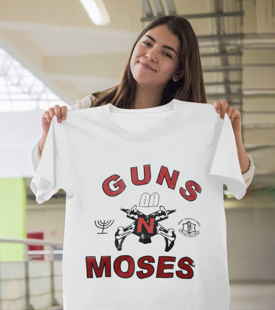 Guns N Moses Menorah Ten Commandments Guns N Roses Band T-Shirt