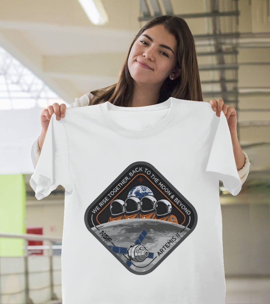 Reid Wiseman Victor Glover Christina Koch NASA Jeremy Hansen Artemis II We Rise Together Back To The Moon And Beyond T-Shirt