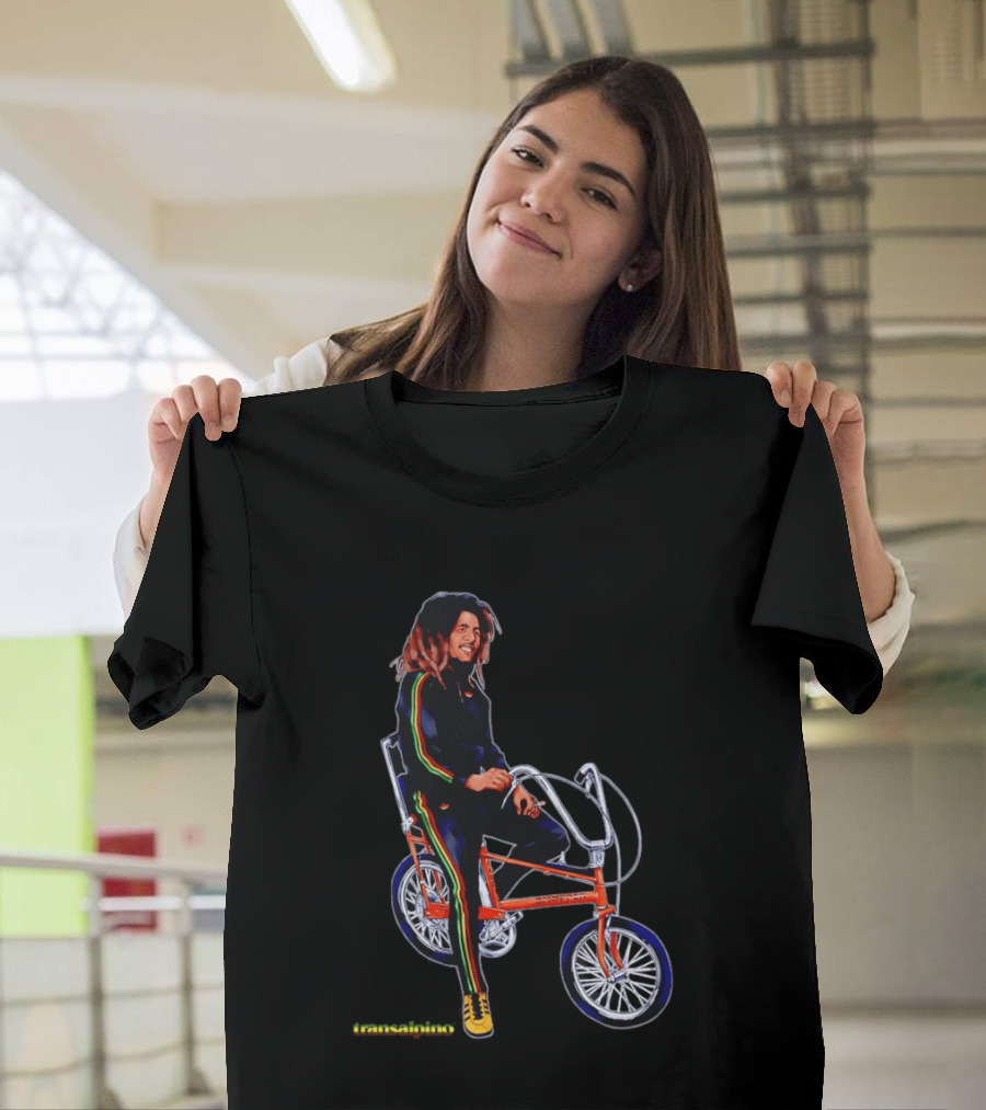 Bob Marley Transalpino One Love Bicycle Fashion T-Shirt