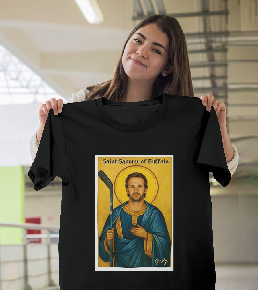 Saint Sammy Of Buffalo Hockey Player Icon NHL Buffalo Sabres T-Shirt