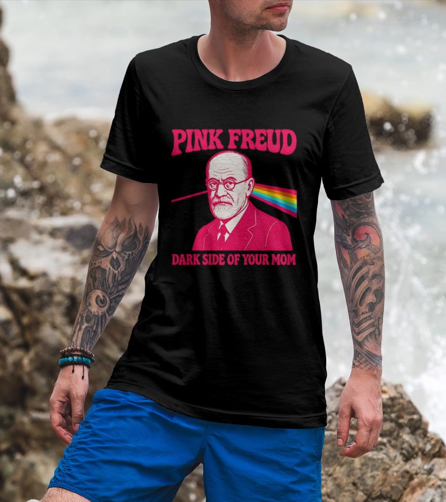 Pink Freud The Dark Side Of Your Mom Mom T-Shirt