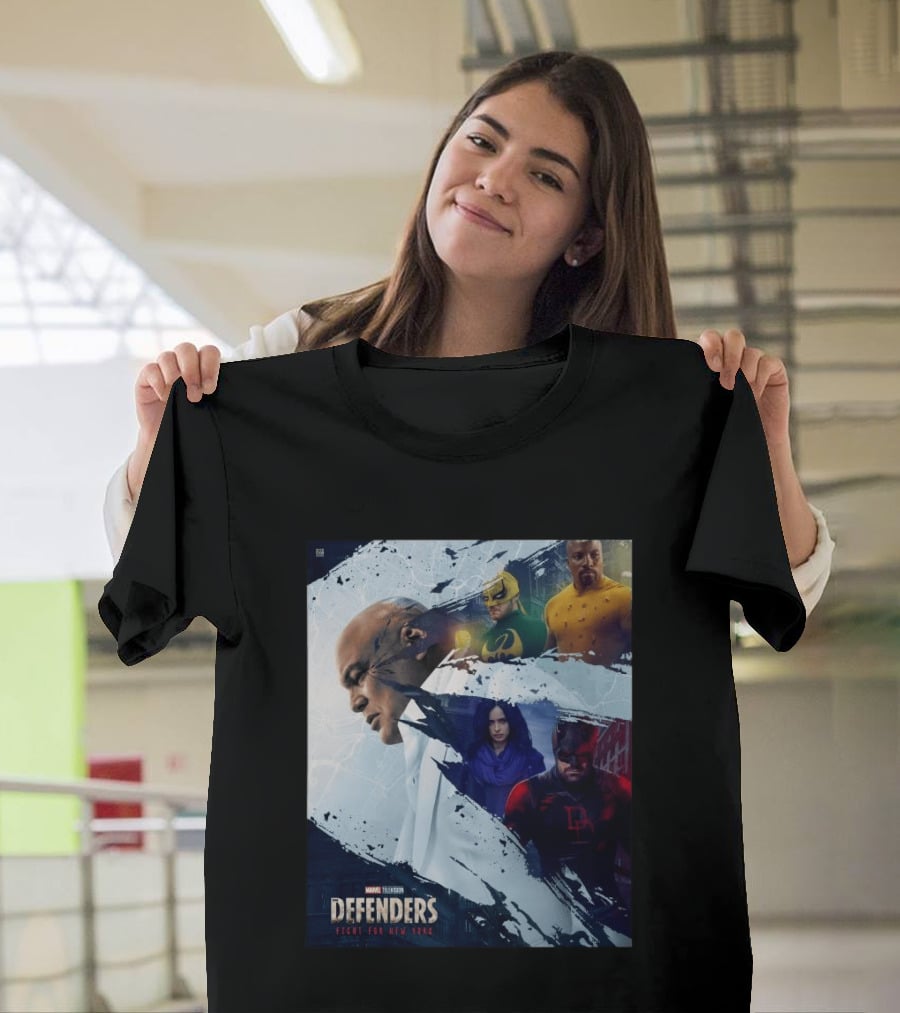 Marvel Television Defenders Fight For New York Heroes Assemble T-Shirt