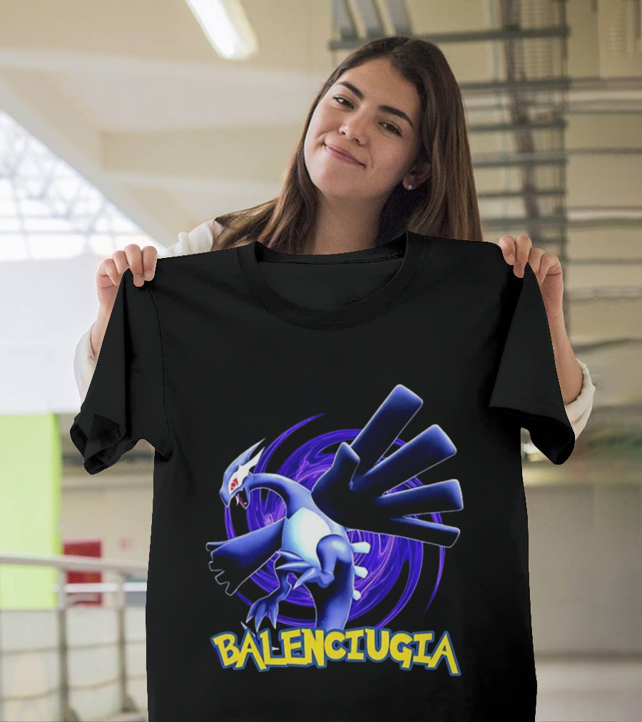 Lugia Balenciugia Fusion With Iconic Air Creature And Fashion Twist T-Shirt