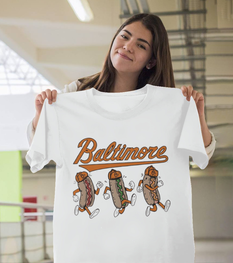 Baltimore Orioles Dancing Hot Dogs T-Shirt