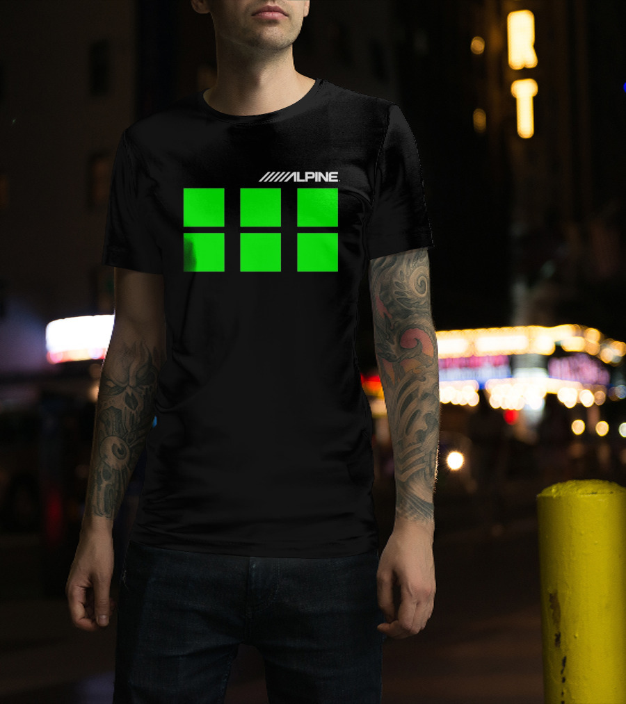 Alpine Audio Green Panel Blocks T-Shirt