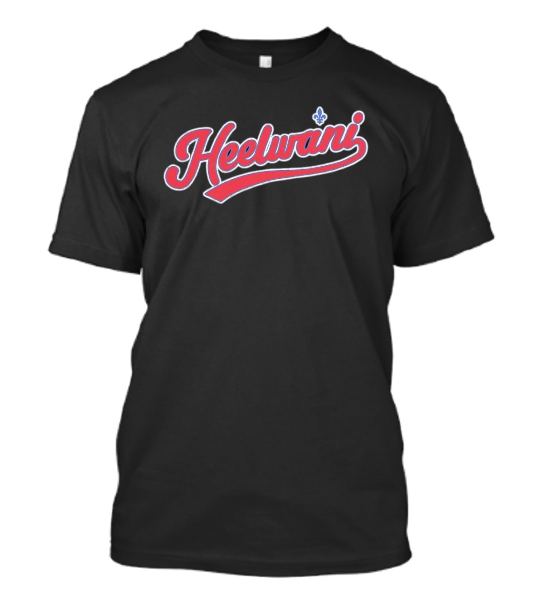 Heelwani Fleur De Lis Style Retro Script T-Shirt