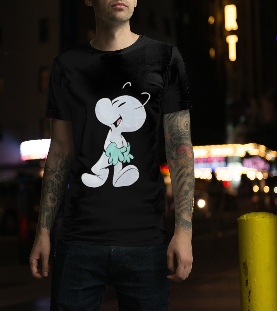 Fone Bone Character In Green Gloves Vintage Comic Style Bone Series T-Shirt
