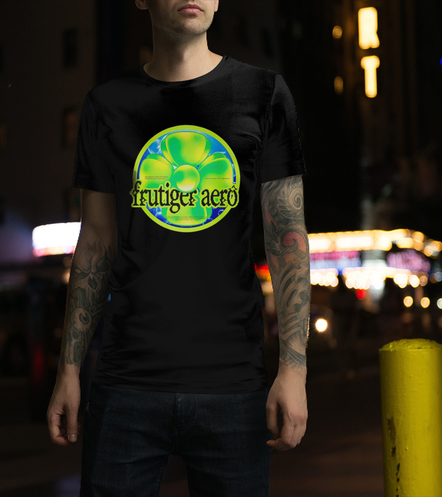 Frutiger Aero Psychedelic Neon Flower T-Shirt