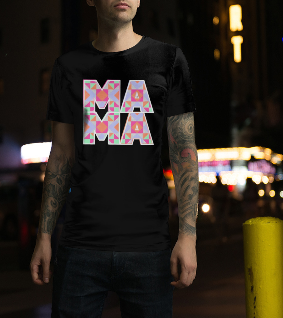 Mama Quilt Geometric T-Shirt