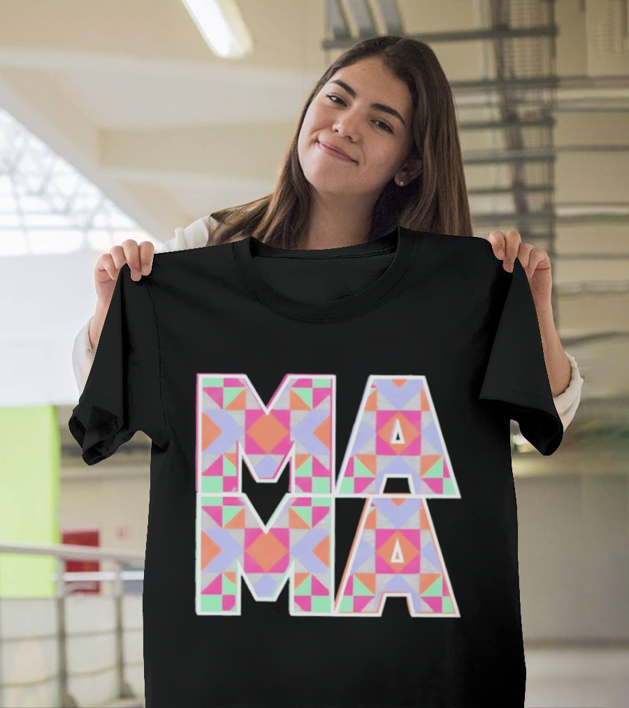 Mama Quilt Geometric T-Shirt