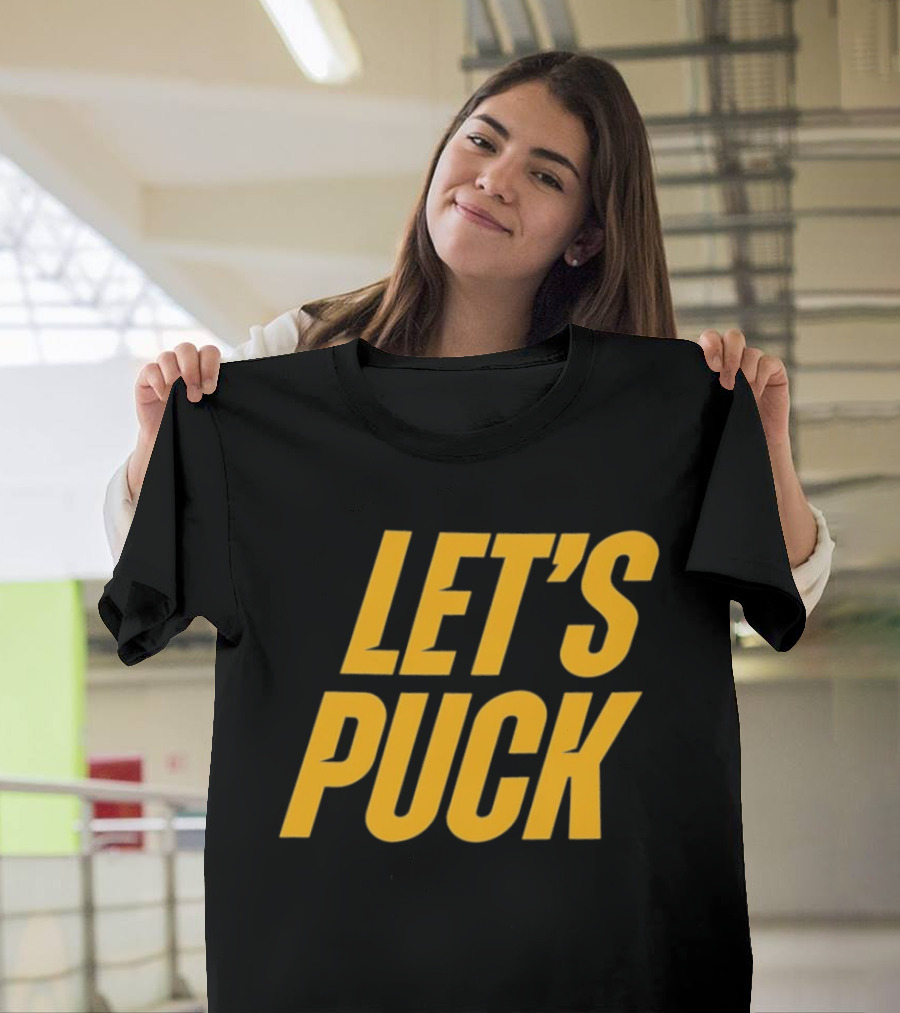 Heated Rivalry Let's Puck Bold Yellow T-Shirt