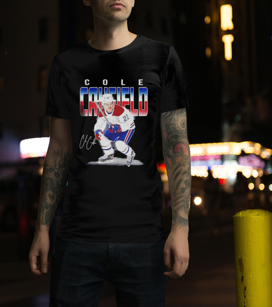 Cole Caufield Montreal Canadiens Number 22 Ice Hockey Player T-Shirt
