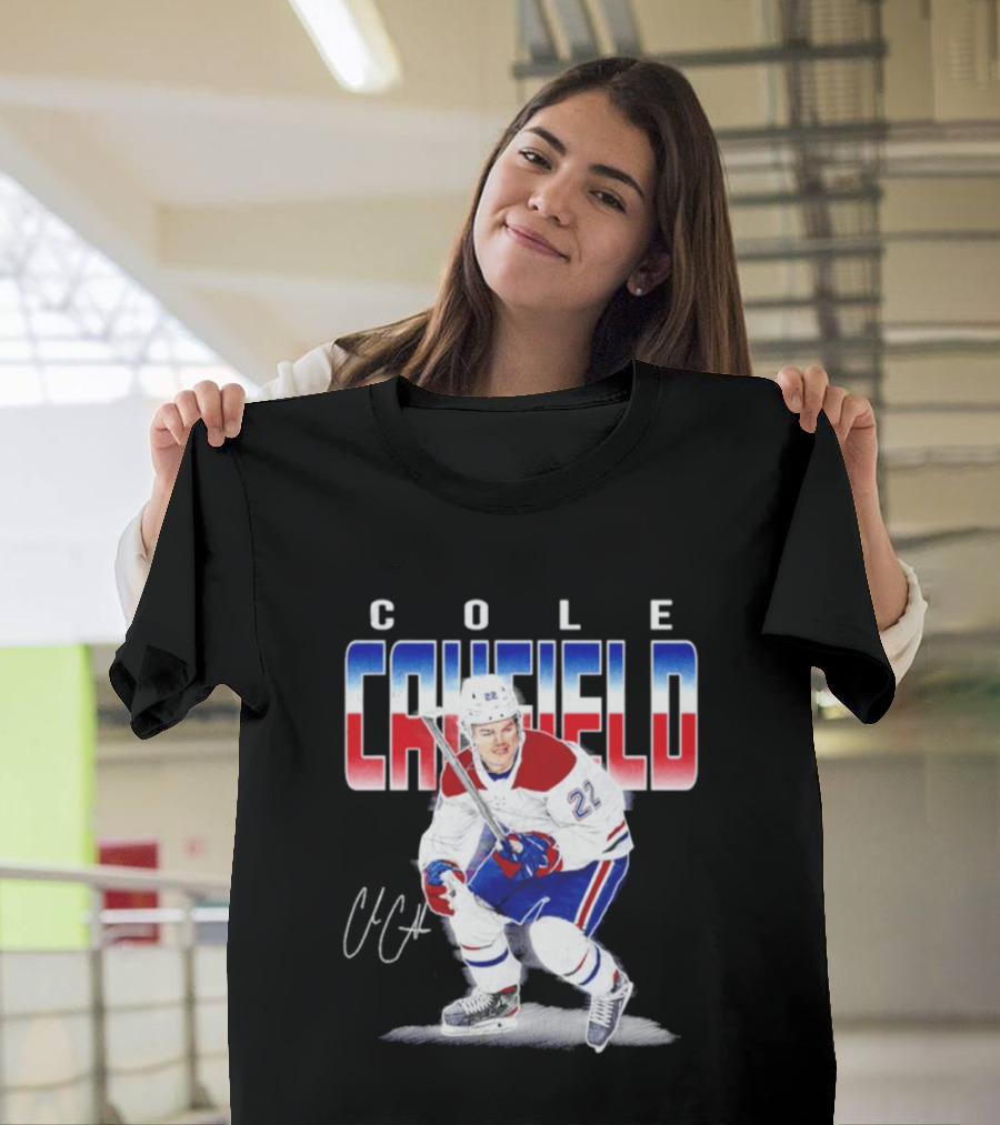 Cole Caufield Montreal Canadiens Number 22 Ice Hockey Player T-Shirt