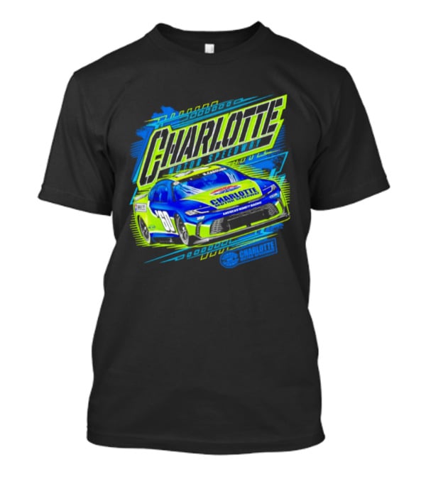 Charlotte Motor Speedway Neon Car Racing Experience T-Shirt