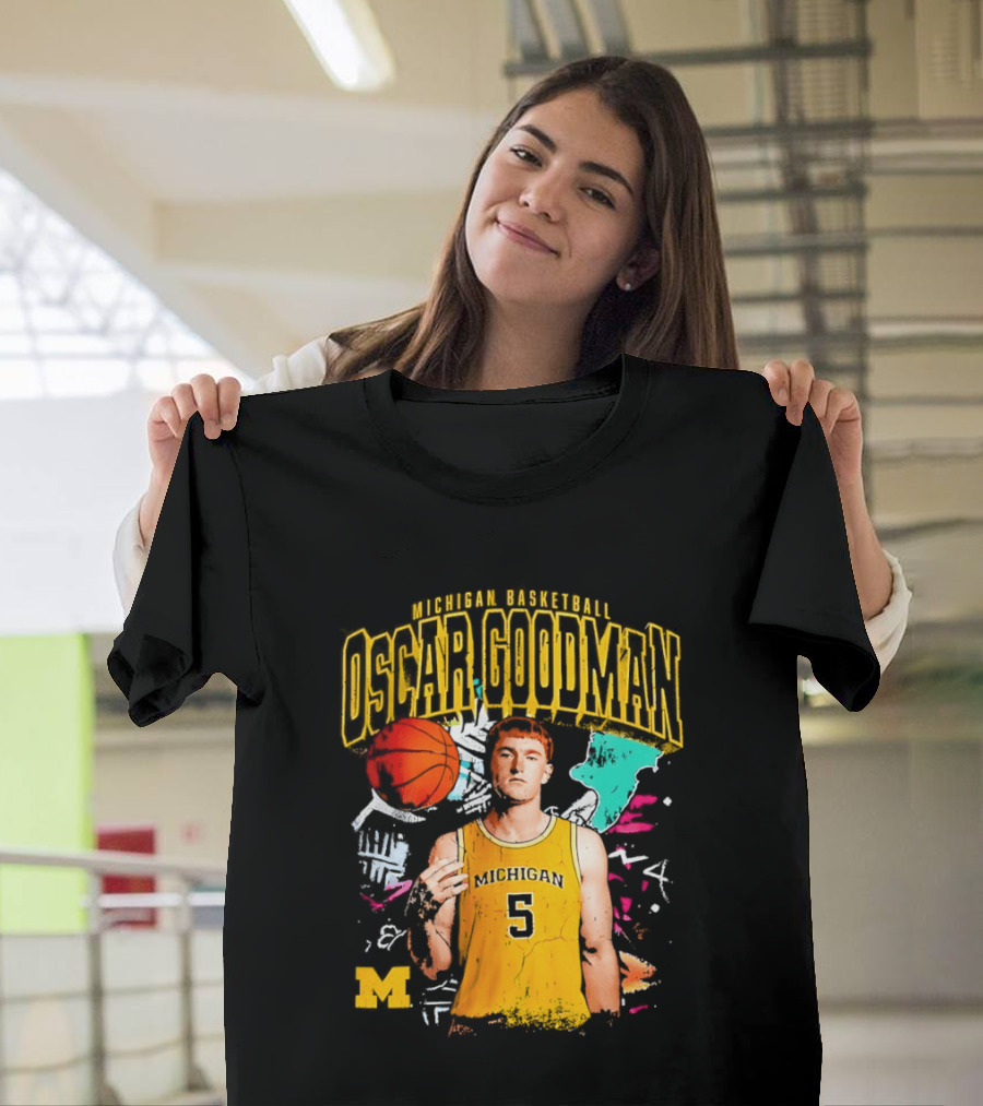 Oscar Goodman 5 Michigan Basketball Wolverines Player 2026 T-Shirt