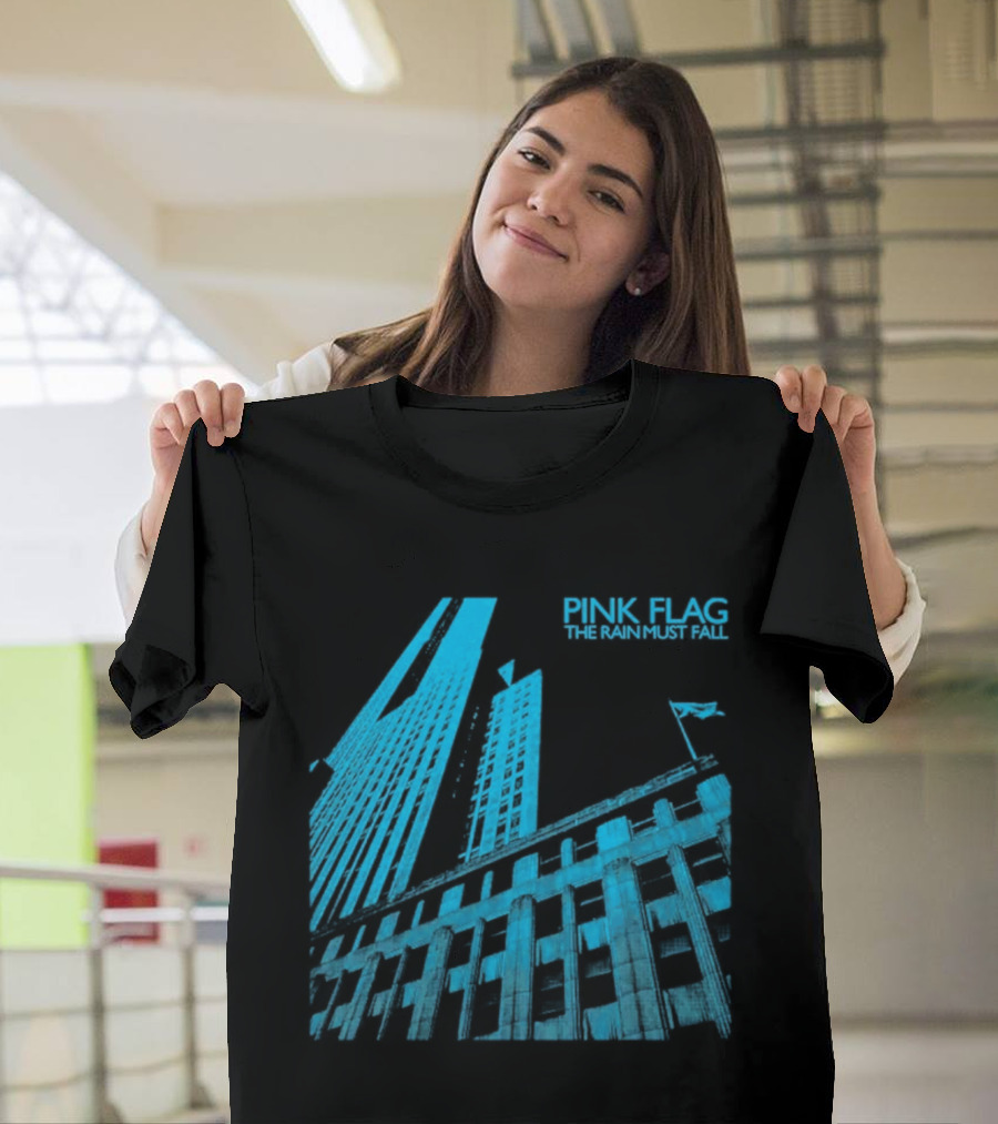 Pink Flag The Rain Must Fall Building Structure with Sailing Boat Mast T-Shirt