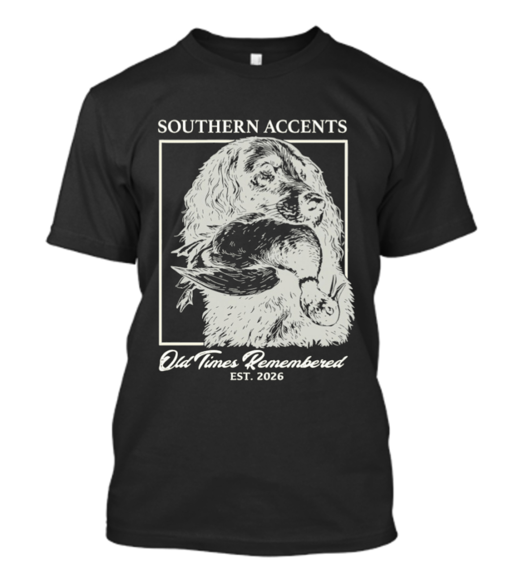 Southern Accents Old Times Remembered EST 2026 Vintage Style Bird Motif T-Shirt