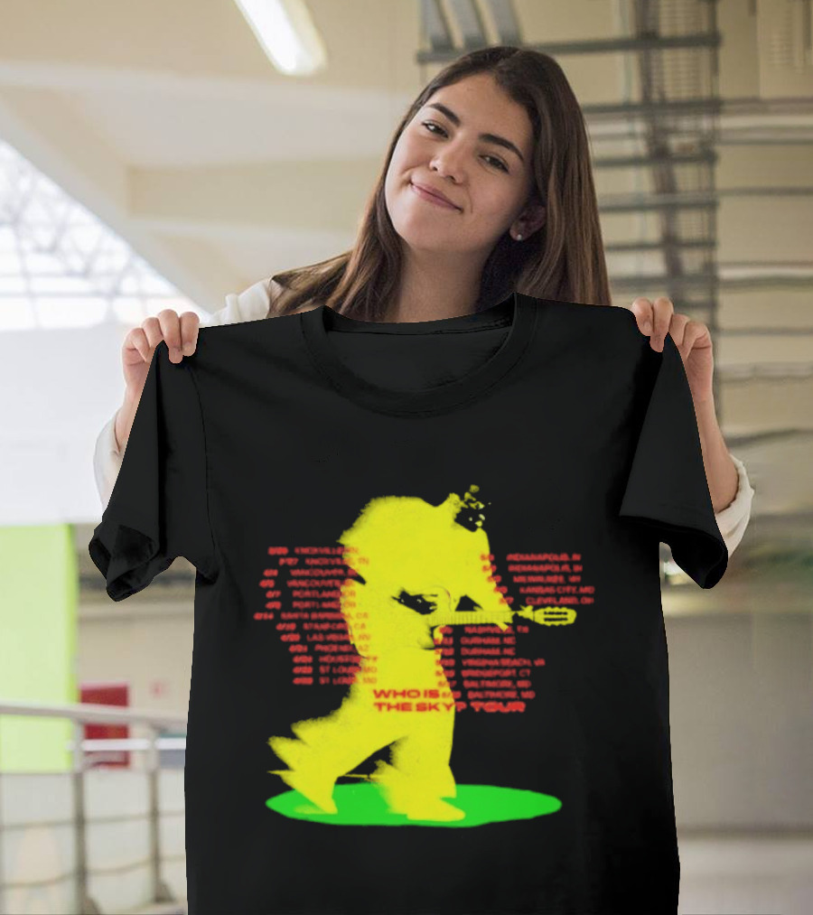Who Is The Sky Tour with Astronaut Silhouette and Tour Dates T-Shirt
