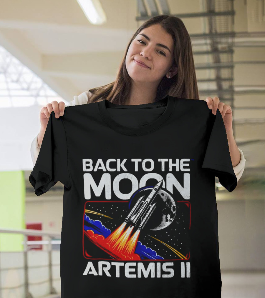 Back To The Moon Artemis II Rocket Mission Lunar Exploration T-Shirt