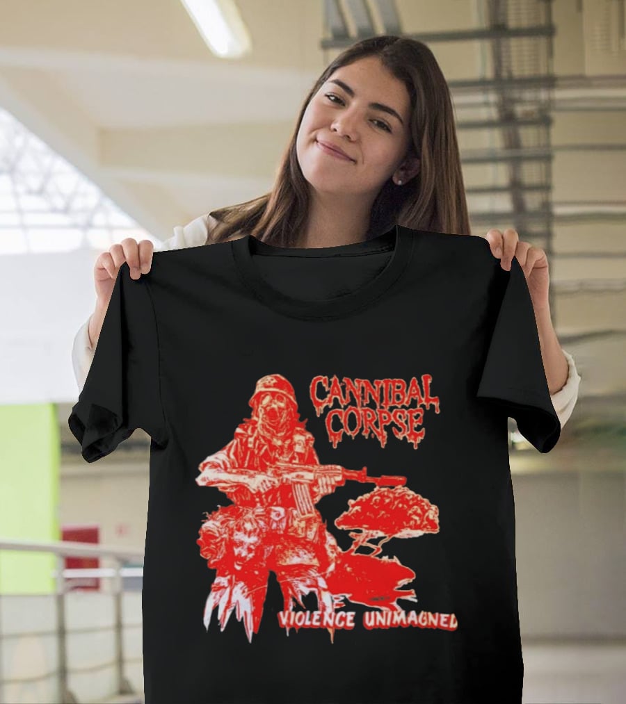 Cannibal Corpse Violence Unimagined Skeleton Soldier Album Merch T-Shirt