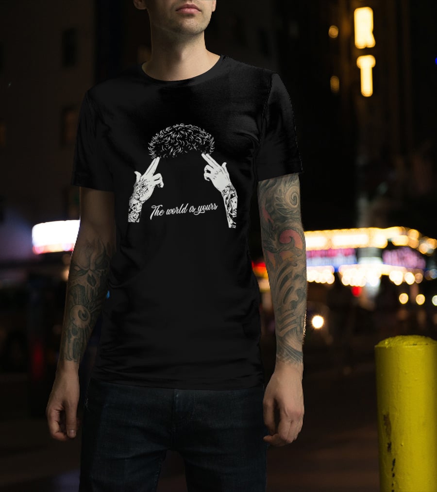 The World Is Yours Hands Hair T-Shirt