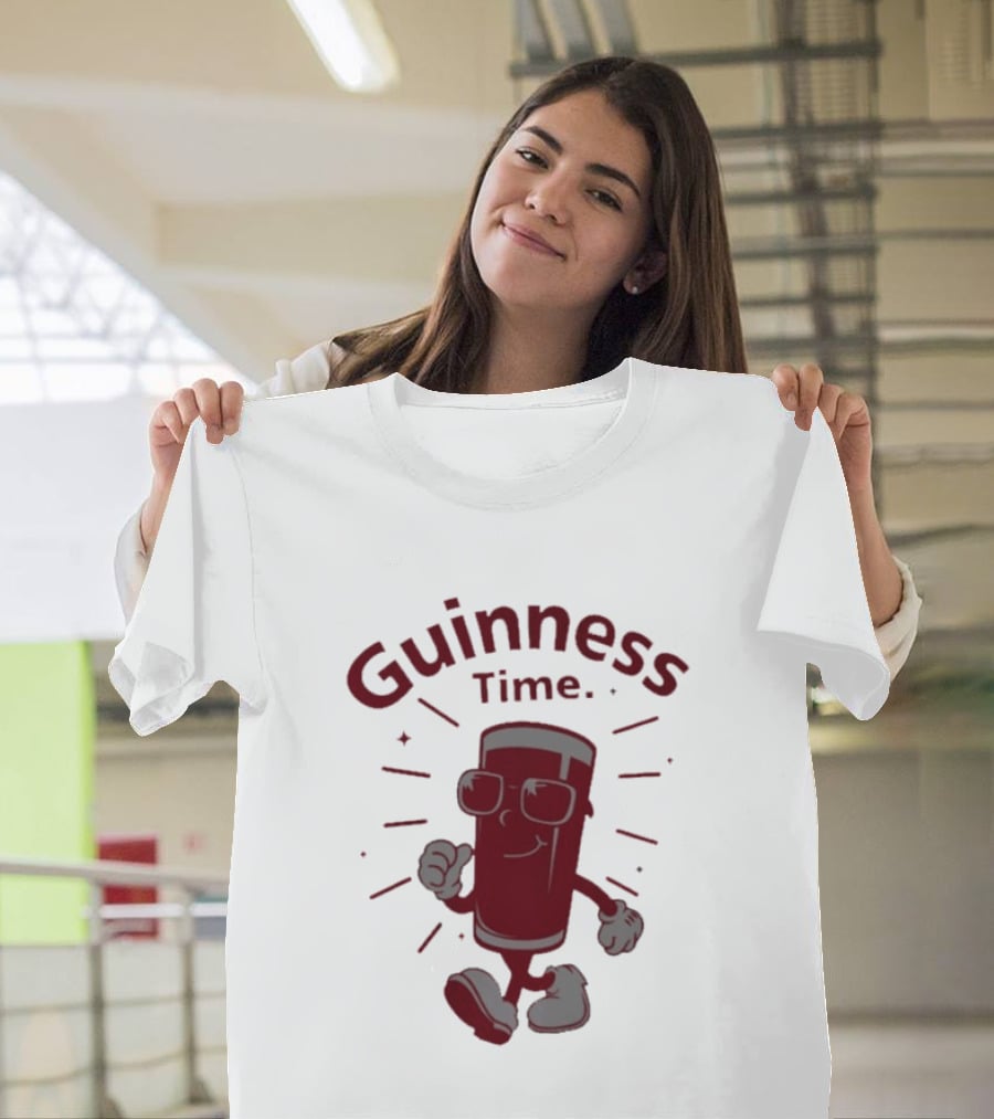 Guinness Time Walking Pint With Sunglasses T-Shirt